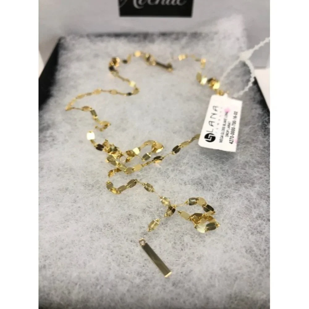 LANA Jewelry Mega Gloss Blake 14k Yellow Gold Lariat Necklace - Picture 6 of 9
